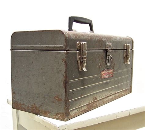 old metal tool box ideas|small vintage metal tool box.